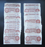 Bulk Lot Of 396 x Elizabeth II 10s Ten Shilling Banknotes - Cashier Beale