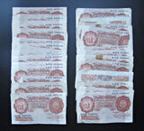 Bulk Lot Of 396 x Elizabeth II 10s Ten Shilling Banknotes - Cashier Beale