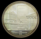 1972 New Stock Exchange Silver Brokers Pass Medal - Cased