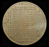 1775 Lunar Cycles Brass Calendar Token - By John Powell