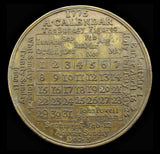 1775 Lunar Cycles Brass Calendar Token - By John Powell