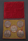 c.1860 Cased Set Of 5 British Cathedrals Medals - By Wiener
