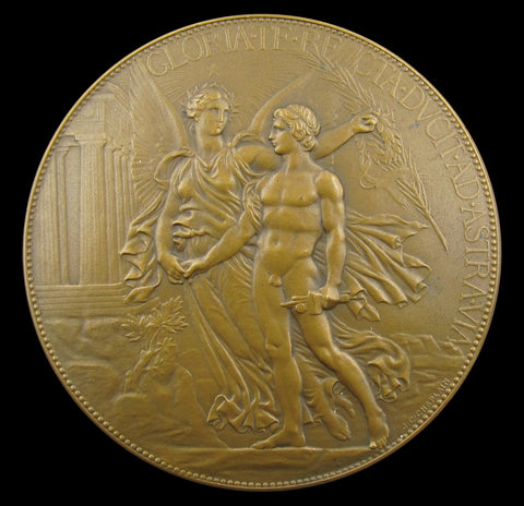 France c.1880 School Of Architecture 78mm Medal - By Chaplain