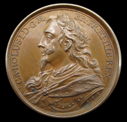 1649 Charles I Death & Memorial 41mm Medal - By Dassier