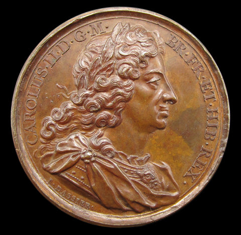 1685 Charles II Memorial 41mm Medal - By Dassier
