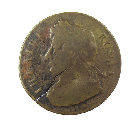 1671 Charles II Drury Lane Theatre Royal Copper Token