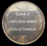 1922 Royal Colonial Institute Silver Prize Medal - Cased