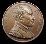 France 1821 Olivier De Serres French Author 41mm Medal - By Donadio