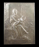 France c.1929 'Souvenir d'amitie' 62mm Silver Plaque - By Dupre