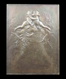 France c.1929 'Souvenir d'amitie' 62mm Silver Plaque - By Dupre