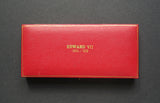 1902-1910 Red Hard Case For 9 x Edward VII Sovereigns