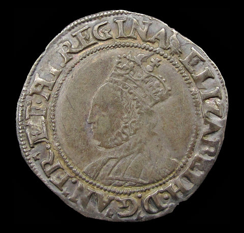 Elizabeth I 1560-1561 Shilling - mm Martlet - VF