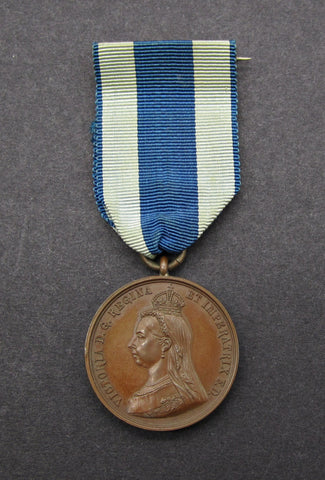 1897 Victoria Diamond Jubilee Bronze Medal On Ribbon By Emptmeyer - Cased