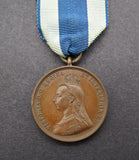 1897 Victoria Diamond Jubilee Bronze Medal On Ribbon By Emptmeyer - Cased