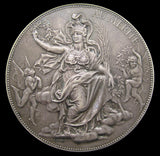 France 1898 Hommage des Electriciens 68mm Silver Medal