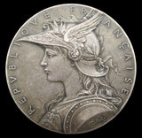 France Ministry Of The Interior 56mm Silver Medal - By Roty