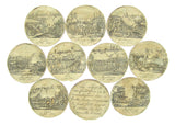 France 1807 Napoleon Victories Silver Plated Medal Box With Paper Roundels