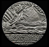 1915 Sinking Of The S.S Lusitania Cased Medal - By Goetz