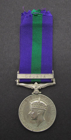 George VI General Service Medal - Malaya Clasp - R.A.F
