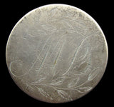 17th Century Shilling Engraved Love Token To 'Mary Black Larne'