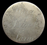 17th Century Shilling Engraved Love Token To 'Mary Black Larne'