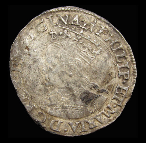 Philip & Mary 1554-1558 Groat - mm Lis