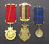 Royal Antediluvian Order Of Buffaloes Group Of 3 Silver Medals