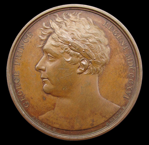 1814 England Gives Peace To The World 41mm Medal - By Mills