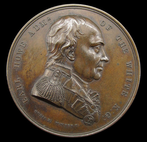 1794 Admiral Earl Howe Naval Victory 41mm Medal - By Wyon