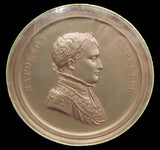 France 1804 Napoleon Empereur Uniface Cliche Cased Medal - By Andrieu