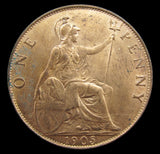 Lot of 6 x Bronze Pennies 1896-1905 - UNC