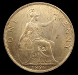 Lot of 6 x Bronze Pennies 1896-1905 - UNC