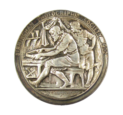1901-1902 Birmingham Photographic Society 79mm Silver Medal Pair