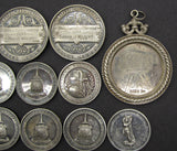 1896-1906 Group of 18 x Silver Photography Medals - Awarded To Wright Family