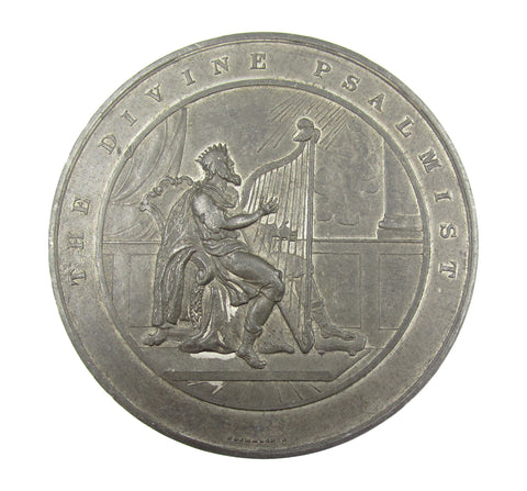 1830 The Divine Psalmist 73mm WM Medal - By Thomason