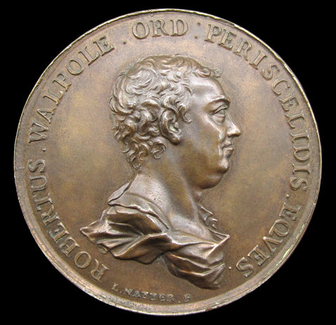 1741 Sir Robert Walpole 49mm Copper Medal - By Natter