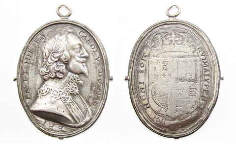 Charles I Silver Royalist Badge - By T. Rawlins