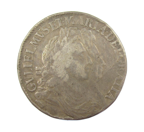 William & Mary 1691 Crown - Fine