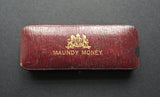 Red Leather Antique Maundy Hard Case With Coat Of Arms