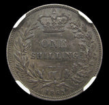 Victoria 1863 Shilling - NGC AU55