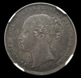 Victoria 1863 Shilling - NGC AU55