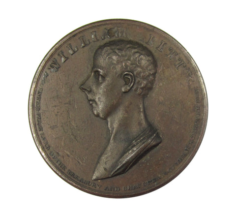 1806 Death Of William Pitt 53mm Medal - By Hancock