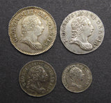 George III 1784 Full Maundy Set - VF+