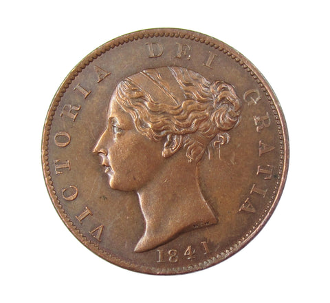 Victoria 1841 Halfpenny - GVF