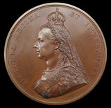 1887 Victoria Jubilee 77mm Bronze Medal By Boehm - Cased
