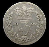 George IV 1827 Threepence - VF