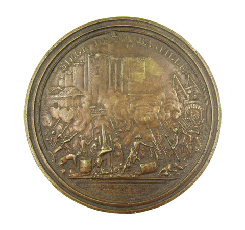France 1789 Siege Of The Bastille 85mm Medal - By Andrieu