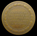 1910 Edward VII Board Of Education Science 38mm Bronze Medal - Cased