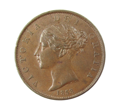 Victoria 1858 Halfpenny - NEF