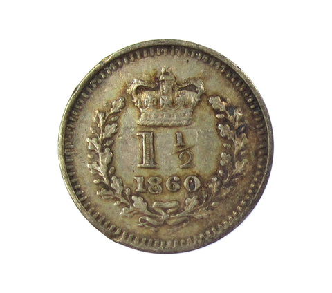 Victoria 1860 Threehalfpence - VF